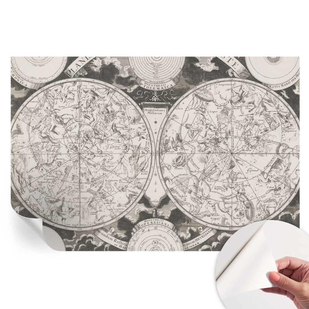 Papier peint photo autocollant pour la chambre Carte stellaire