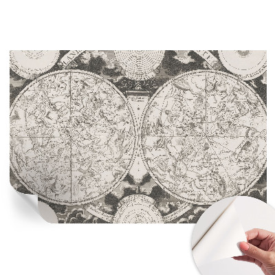 Papier peint photo autocollant pour la chambre Carte stellaire