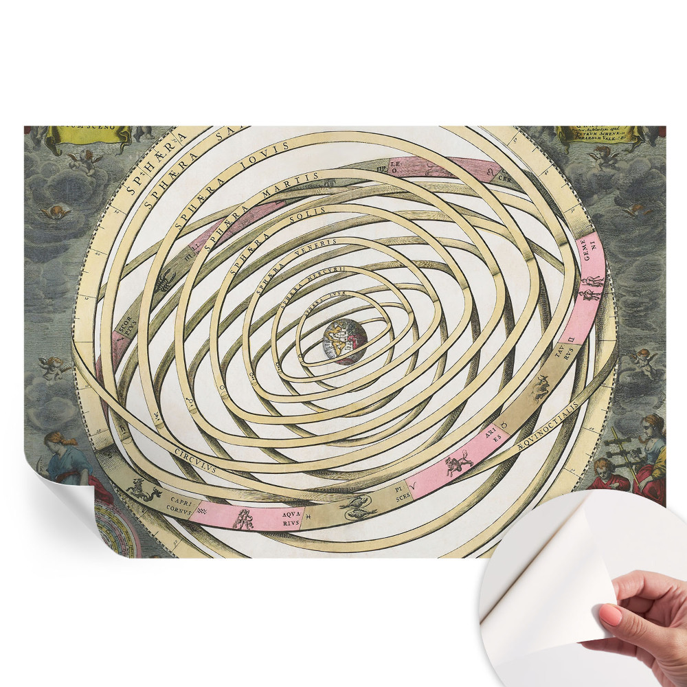 Papier peint autocollant pour le salon spirale cosmique