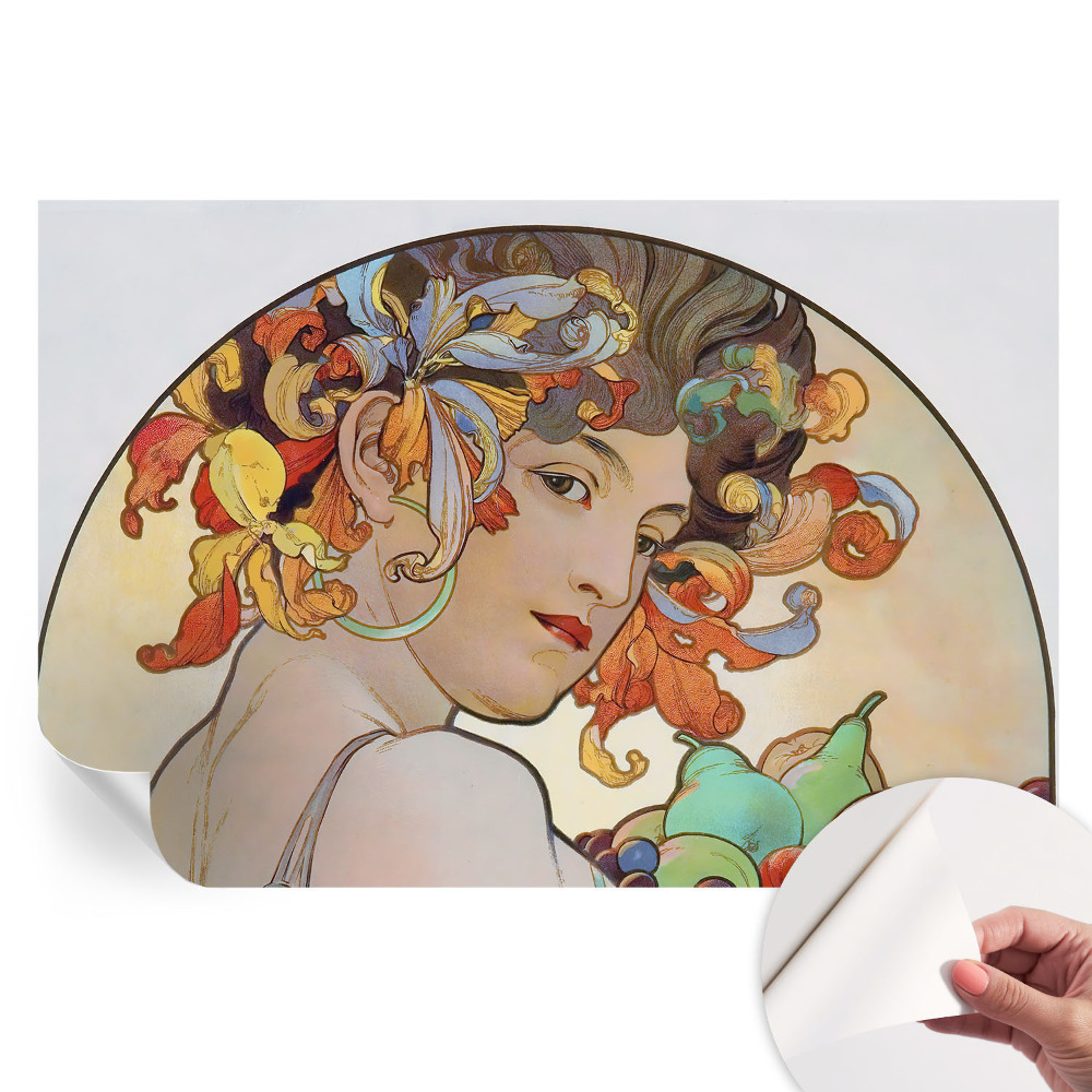 Fresque murale autocollante Art nouveau coloré