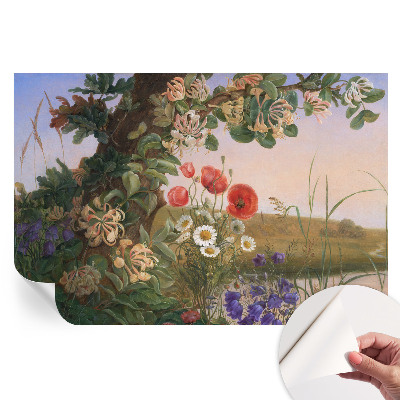 Papier peint photo autocollant pour la chambre idylle florale