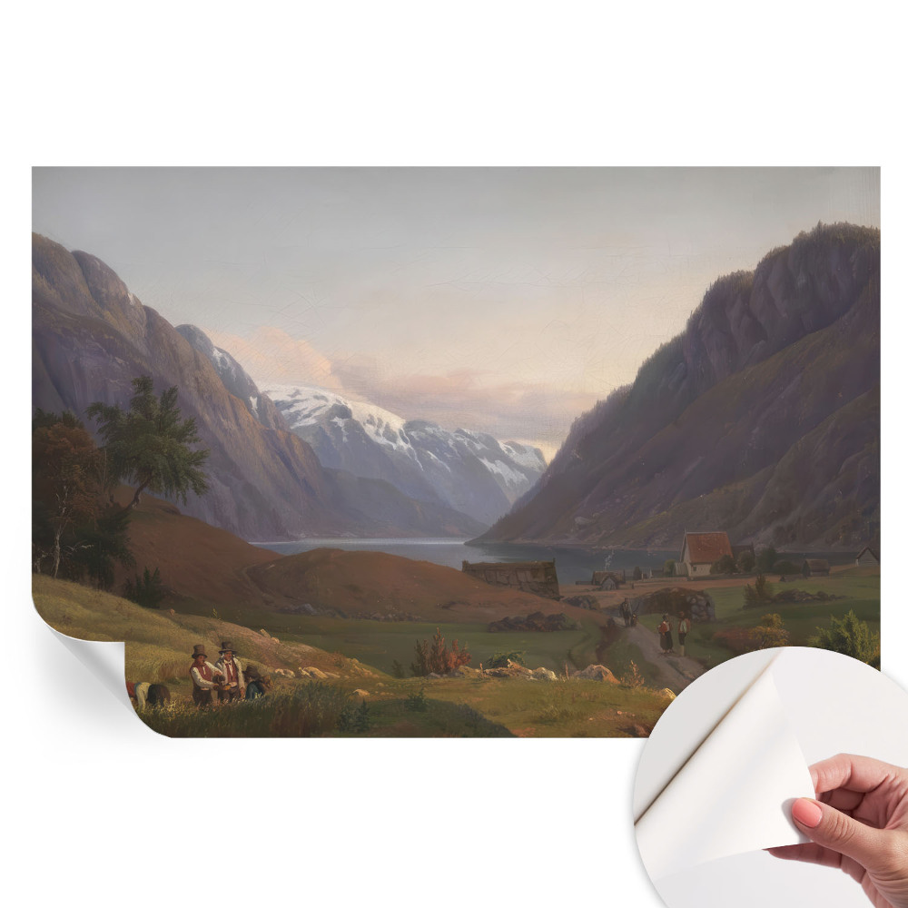 Papier peint photo moderne panoramique de montagne pour salon