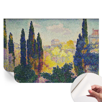 Papier peint photo moderne pour salon à motif de paysages impressionnistes