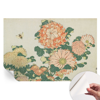 Papier peint photo moderne pour le salon fleurs de chrysanthème