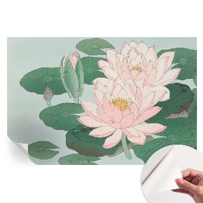 Papier peint photo autocollant pour la chambre lotus d'eau