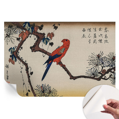 Fresque murale autocollante Un oiseau sur une branche