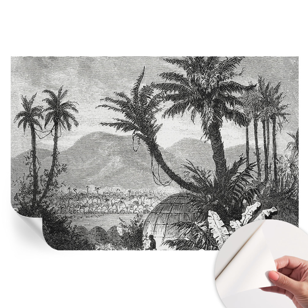 Papier peint photo autocollant pour la chambre oasis tropicale