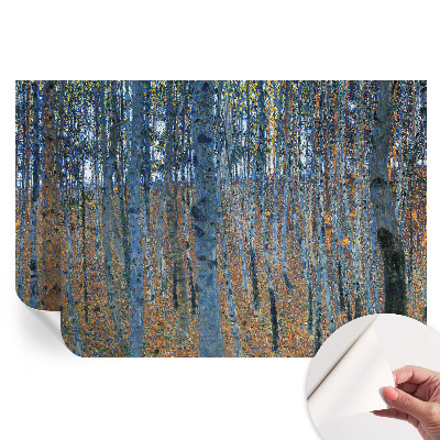 Papier peint photographique autocollant forêt de bouleaux