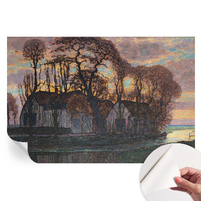 Papier peint photo moderne pour le salon paysage du soir