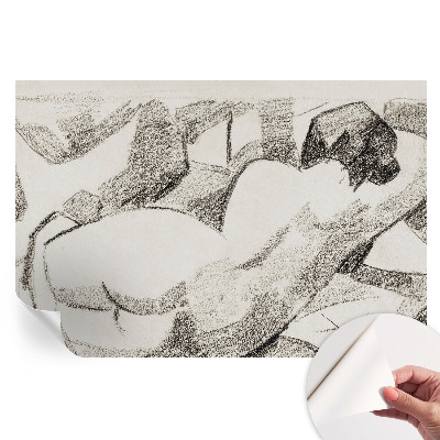 Papier peint photo moderne pour le salon Une figure allongée