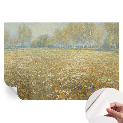 Papier peint photo autocollant Champ en fleurs pour chambre