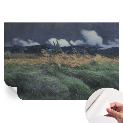 Papier peint photo autocollant pour chambre motif herbes soufflées