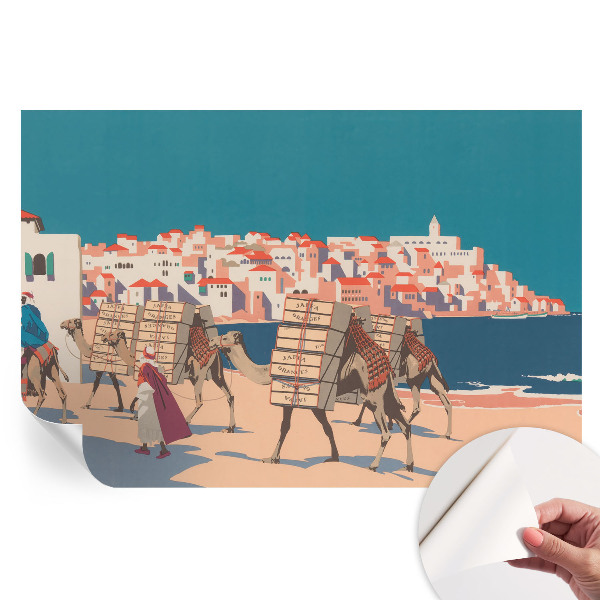 Papier peint photo moderne pour le salon caravane de chameaux