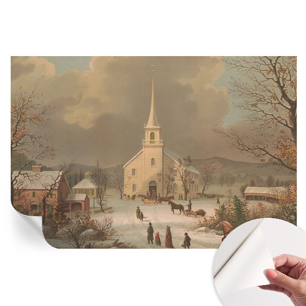Papier peint photo moderne pour le salon paysage d'hiver