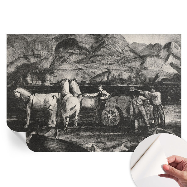 Papier peint autocollant pour le salon Scène de village