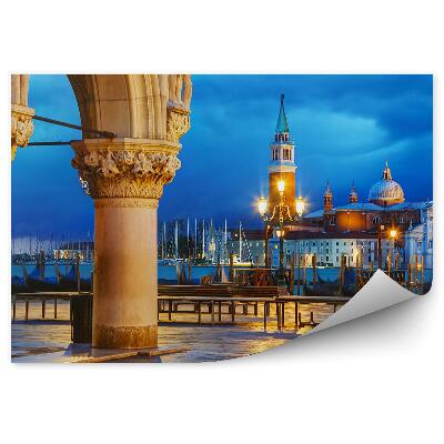 Papier peint Venise ville lumières crépuscule bâtiments