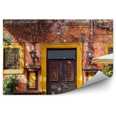 Papier peint Vieux bâtiment Arbres Parapluie Rome