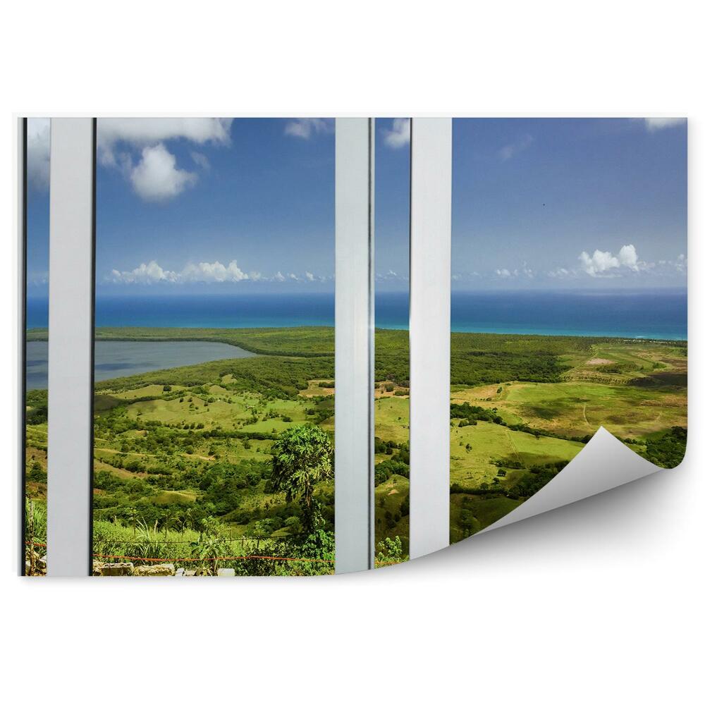 Papier peint Cadre De Fenêtre Paysage Naturel Ciel Nuages