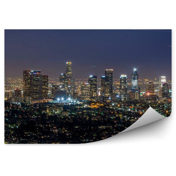 Papier peint Vue d'oiseau Los Angeles Lumières de nuit