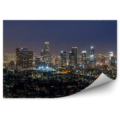 Papier peint Vue d'oiseau Los Angeles Lumières de nuit