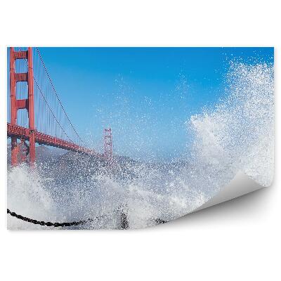 Papier peint Golden Gate Bridge Vagues Eau