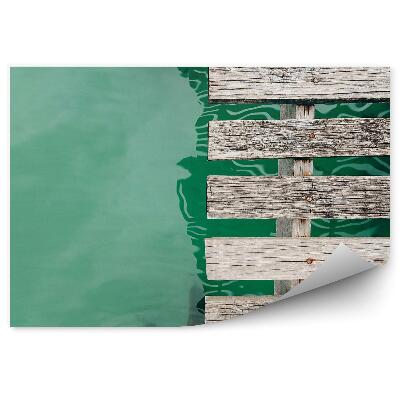 Papier peint Pont En Bois Vue Lac