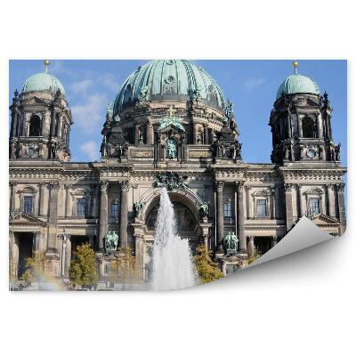 Papier peint Cathédrale Berlin Fontaine Arc-en-ciel Nature Ciel Nuages