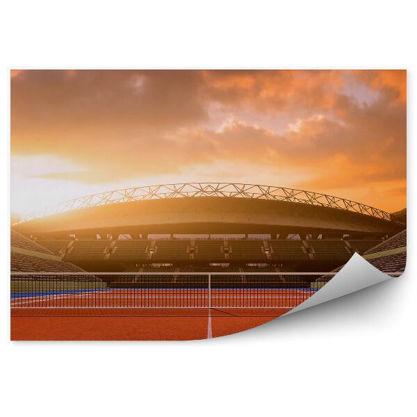 Papier peint Terrain de tennis ciel nuages