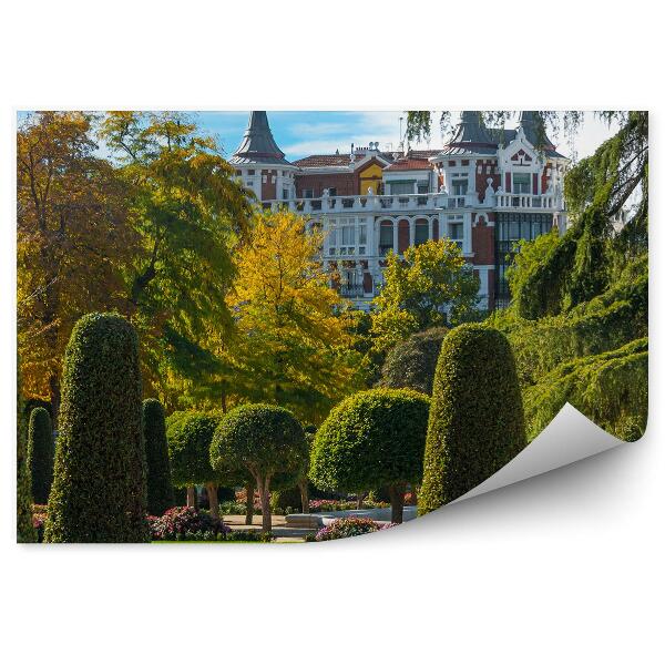 Papier peint Jardin d'automne vert Bâtiment Madrid