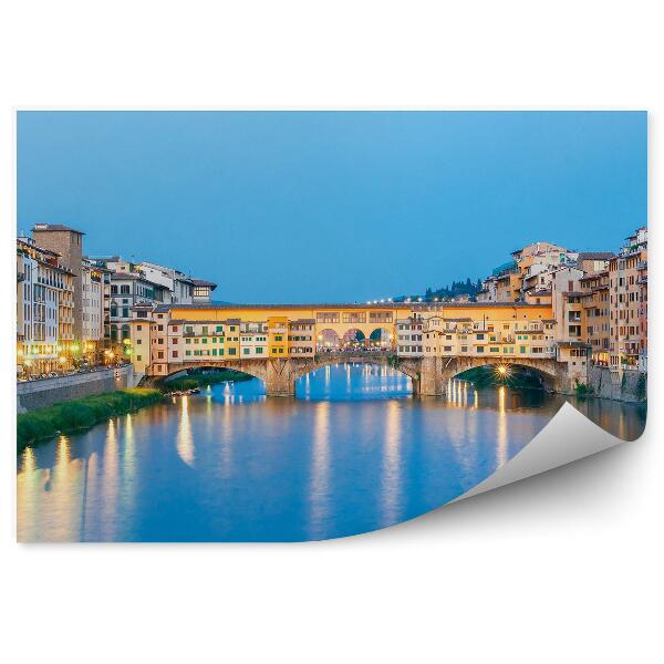 Papier peint Pont de la rivière des orfèvres Bâtiments Lumière Ciel Florence