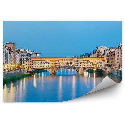 Papier peint Pont de la rivière des orfèvres Bâtiments Lumière Ciel Florence