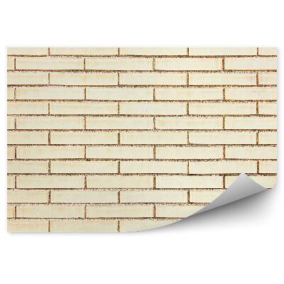 Papier peint Mur de briques beiges