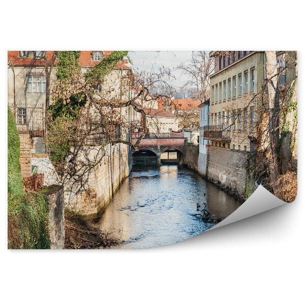 Papier peint République tchèque Ville Bâtiments Architecture Rivière