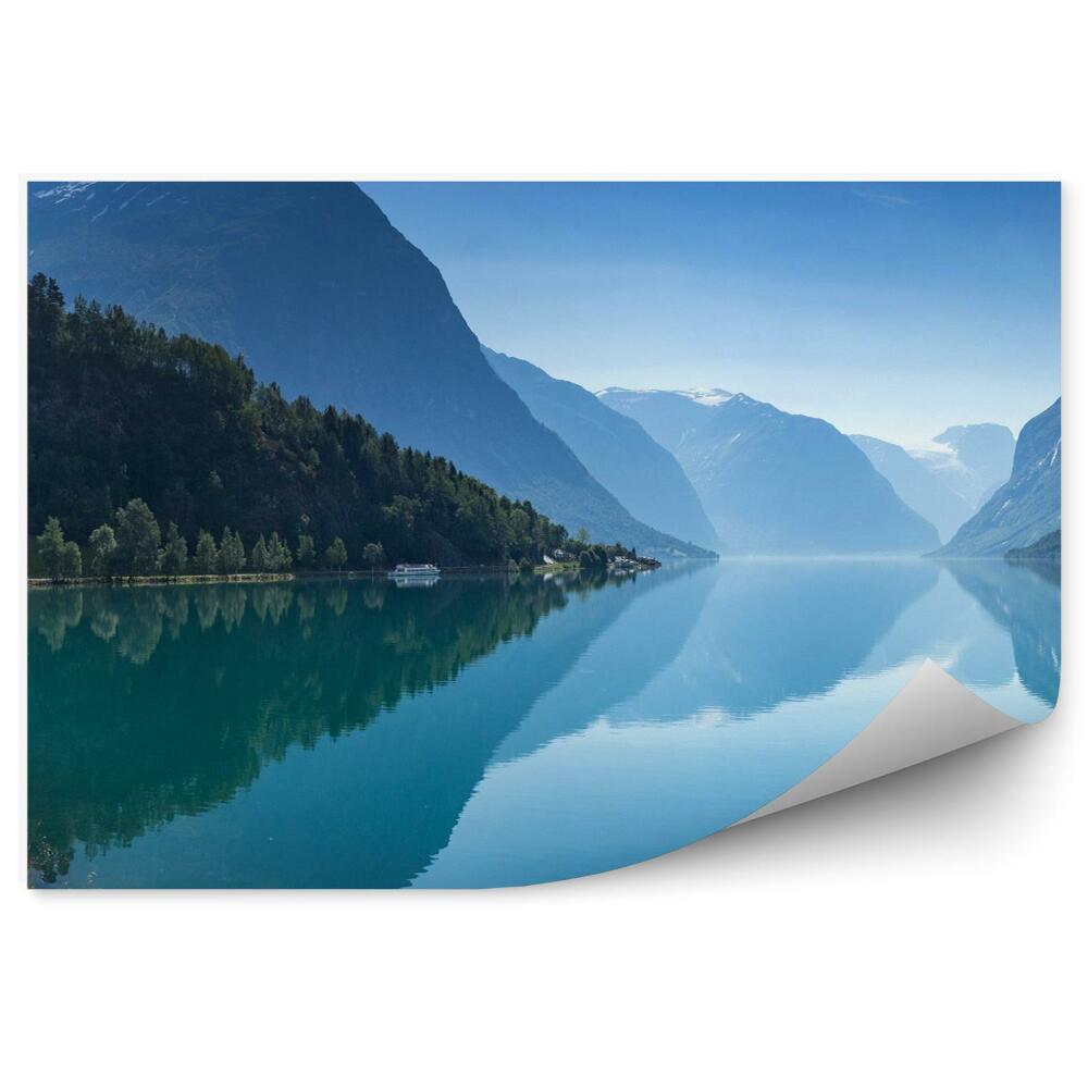 Tapisserie murale Superbe paysage avec champ de lavande au crépuscule