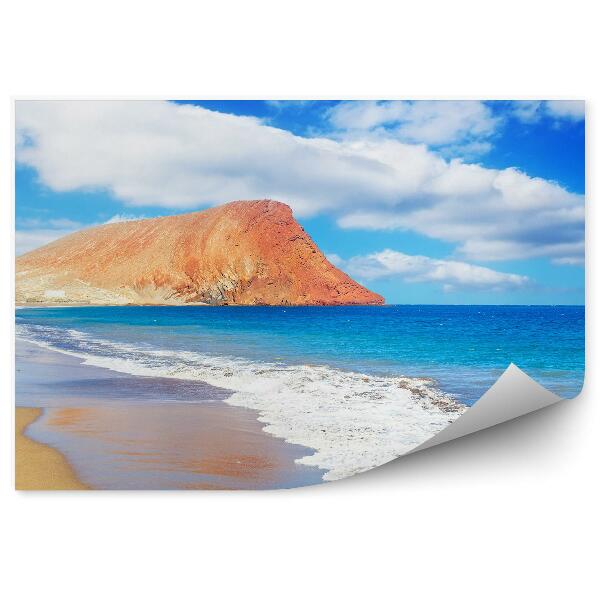 Papier peint Océan Plage Rochers Ciel Nuages Ténérife