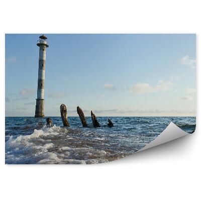 Papier peint Phare Mer Baltique Vagues Horizon