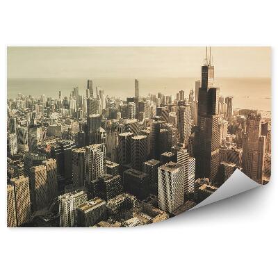 Papier peint Gratte-ciel ciel océanique Chicago nuages