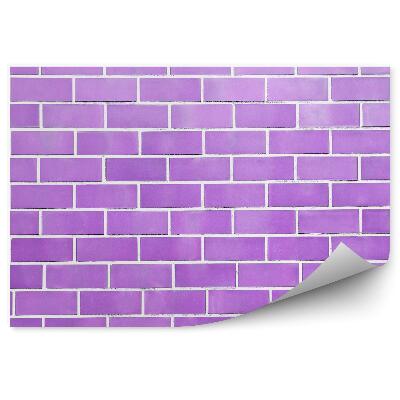 Papier peint Brique violette