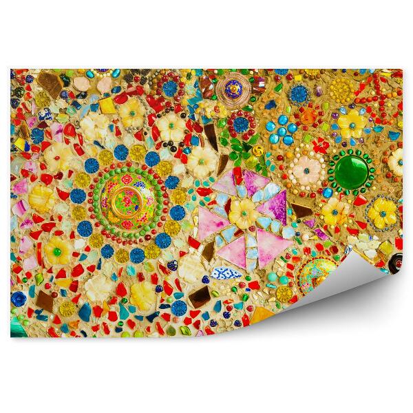 Papier peint Mosaïque murale perles de verre brisé