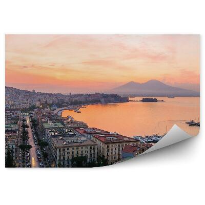 Papier peint Bâtiments Océan Mer Bateaux Montagnes Arbres Neapol Italie