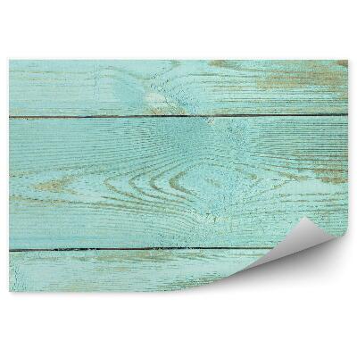 Papier peint Planches bleues usées