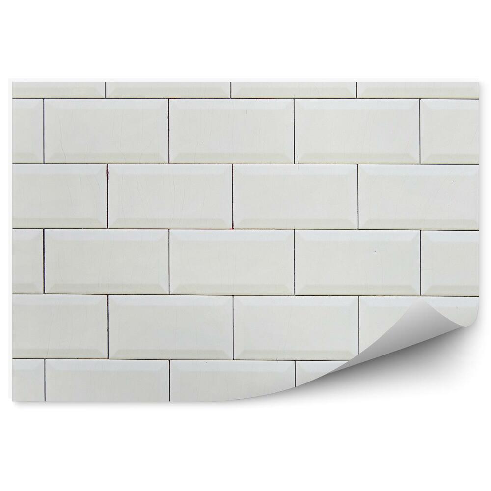 Papier peint Vieux mur de briques blanches