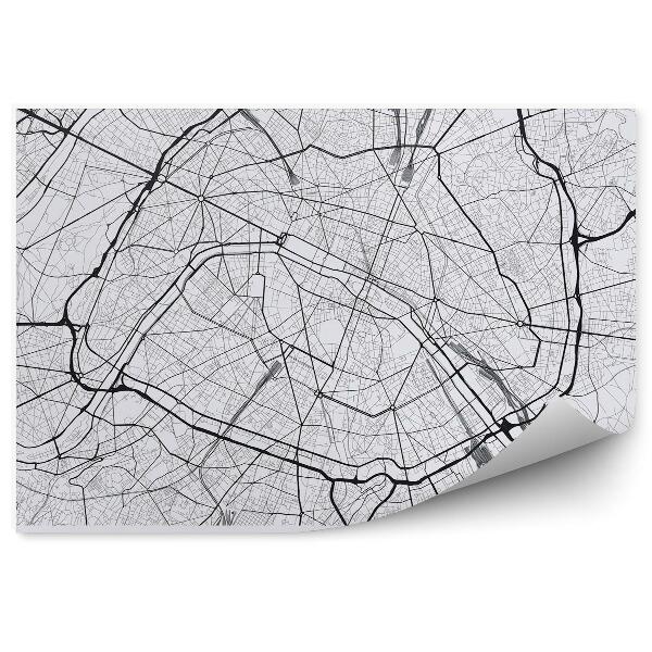 Papier peint Plan de ville paris france