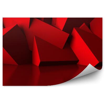Papier peint Forme Géométrique Rouge