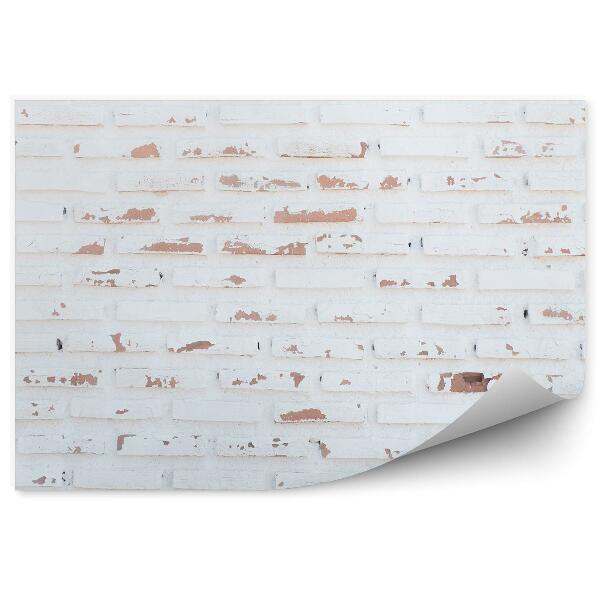 Papier peint Mur de briques blanches