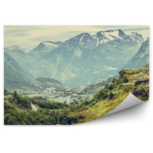 Papier peint Paysage montagnes nature neige