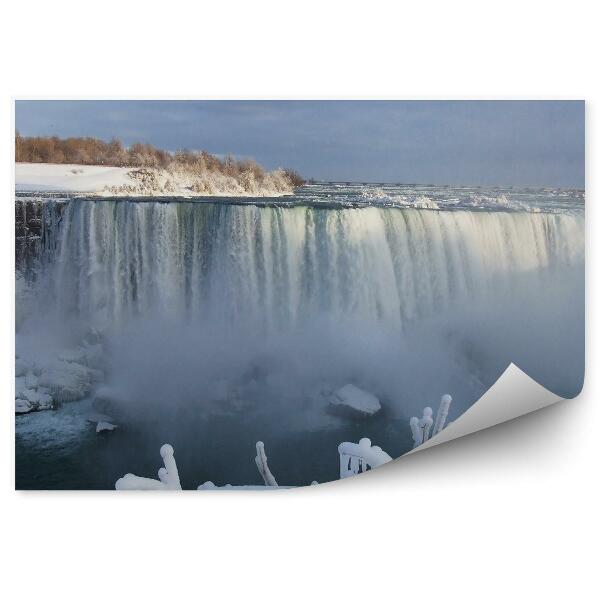 Papier peint Chute d'eau Neige Hiver Arbres Nature Nature Niagara