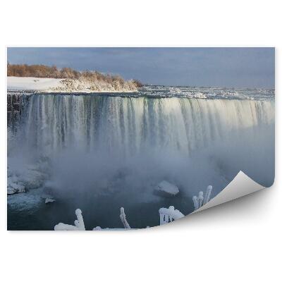Papier peint Chute d'eau Neige Hiver Arbres Nature Nature Niagara