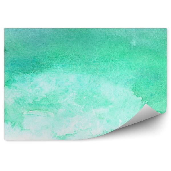 Papier peint Aquarelle vert dégradé tache