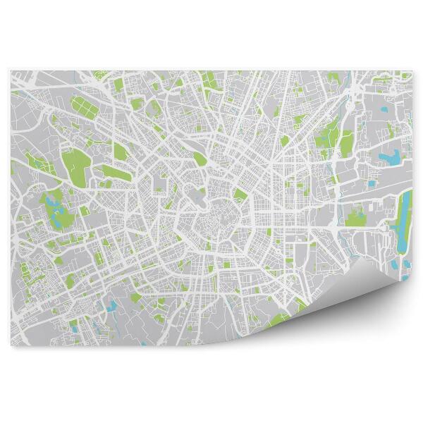 Papier peint Plan de la ville de Milan